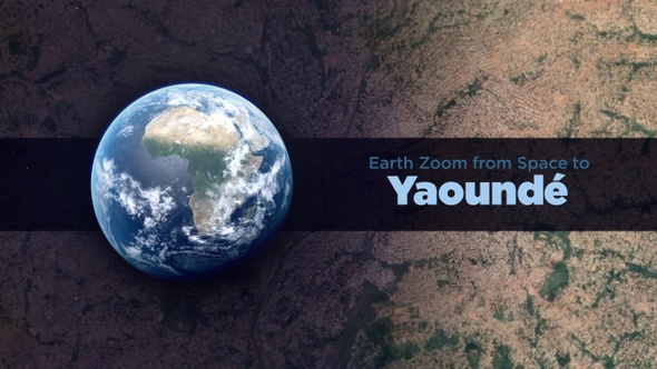 Yaounde (Cameroon) Earth Zoom to the City from Space