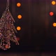 Christmas Shiny Toy in the Shape of a Christmas Tree on a Wooden Background - VideoHive Item for Sale
