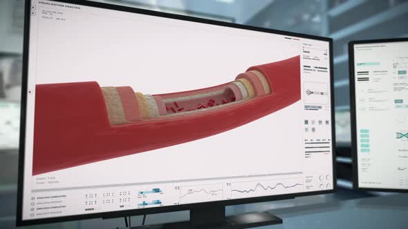 Innovative Scanner Program For Blood Cells Research In Scientific Laboratory