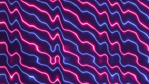 neon line wave background animation. abstract wavy background. Vd 2133