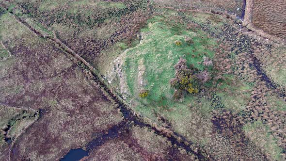 Aerial View of Beefan Townloand in Glencolumbkille in County Donegal Republic of Irleand