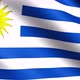 Seamless Loop 4K VDO. Uruguay national flag blowing in the wind isolated. - VideoHive Item for Sale