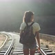 Girl Walking on the Railway - VideoHive Item for Sale