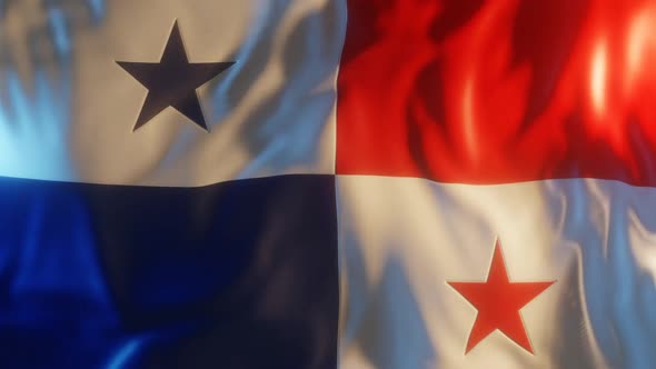 Panama Flag with Edge Bump