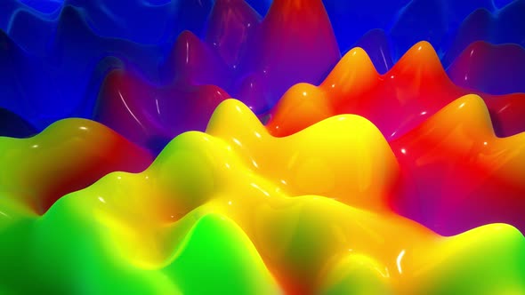 Looped Animation Rainbow Color Surface