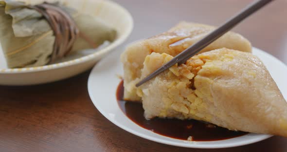 Rice dumpling for dragon boat festival in China