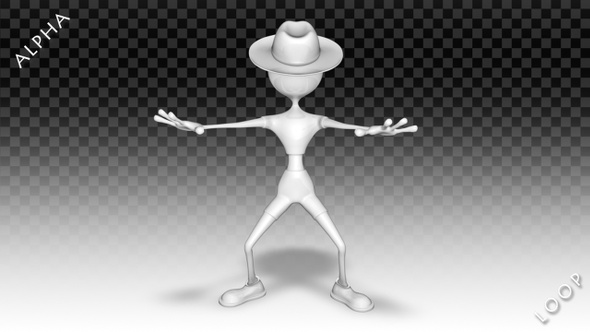 3D Man Character - Cartoon Funny Dance