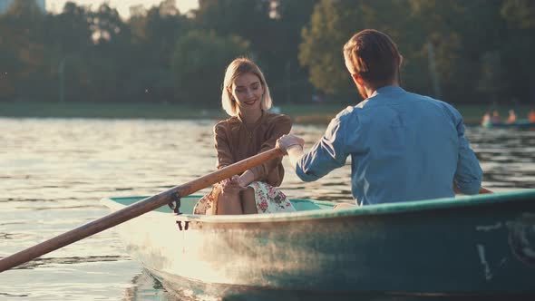 Smiling young couple