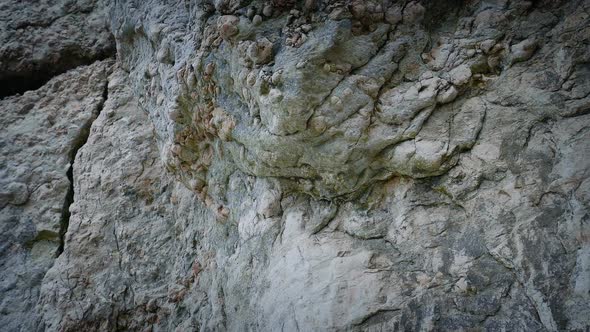 Eroded Coastal Rocks Tracking Shot