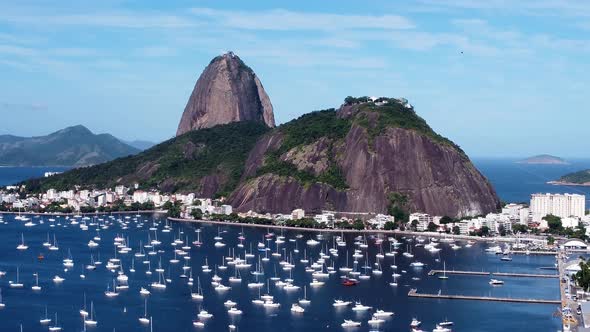 Summer travel at Rio de Janeiro Brazil. Landmark of coast city. Tropical travel