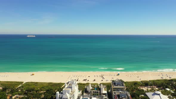 Flying Towards The Beach Miami 4k Videos