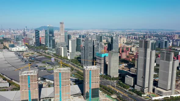 Nanjing City, Jiangsu Province, urban construction landscape