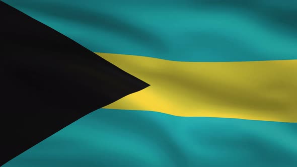 Bahamas Windy Flag Background 4K