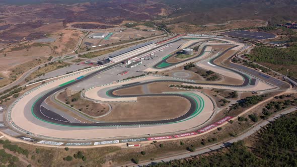 Aerial Video Shooting of the Autodrom for Cars and Motorcycles a View From the Sky