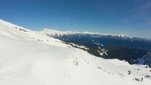 North Cascades Aerial Helicopter View Mountain Landscape Flying Over Ridge