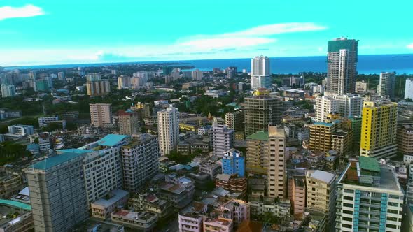 aerial view of Dar es Salaam, Tanzania