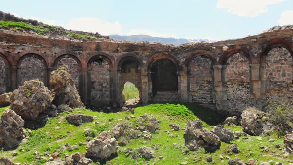 Bana Cathedral Wall Ruins In Turkey (Zoom Out)