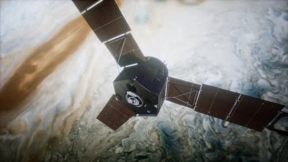 Juno Sattelite Orbiting Jupiter alt