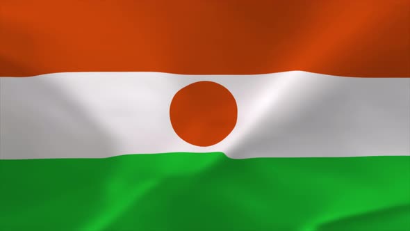 Niger Waving Flag Animation 4K Moving Wallpaper Background