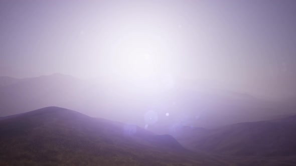 Aerial Green Hills Landscape in Fog alt