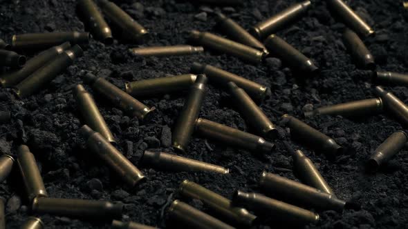 Machine Gun Bullets Cover The Ground