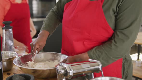 Chef making a dough