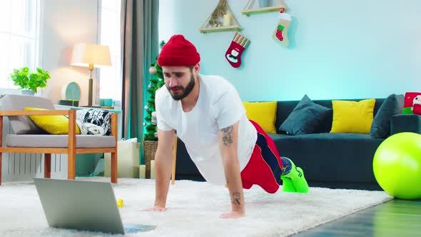 Charismatic Young Man Have Time for Workout Doing