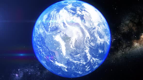 Realistic Earth Zoom North Pacific Ocean