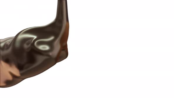 3D Animation Of Drooping Melted Chocolate