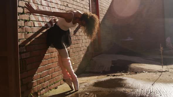 Female dancer on a rooftop