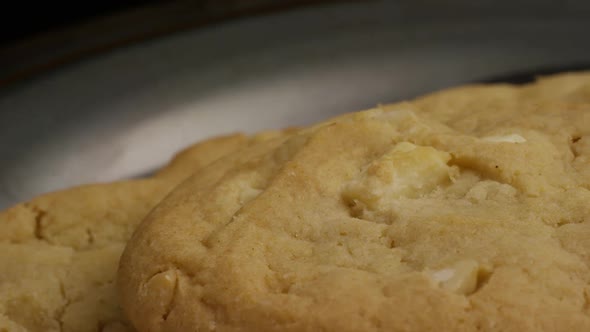 Cinematic, Rotating Shot of Cookies on a Plate - COOKIES 255