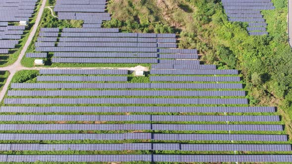 Solar power station in montain