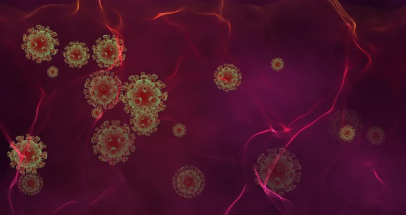 Conceptual Animation of the Covid 19 Coronavirus Global Pandemic Background for Educational alt