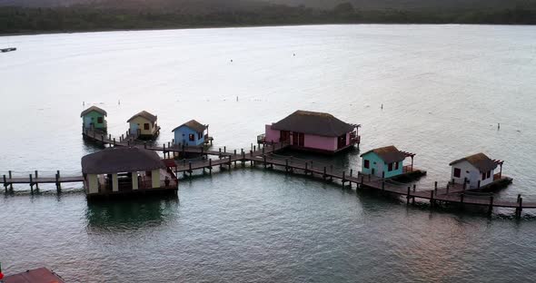 Aerial circle of Holiday resort in Amber Cove. Dominican Republic