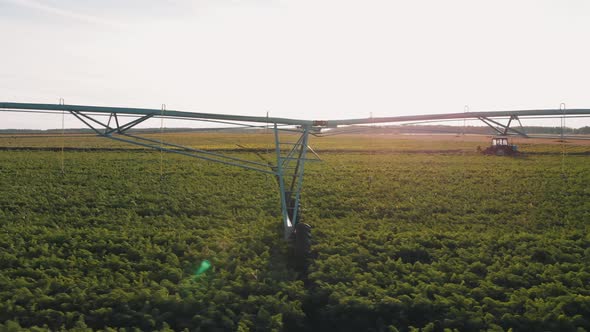 Industrial Farming Aerial Video Footage