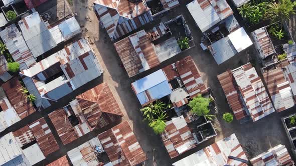 Zanzibar Tanzania  Houses on Tropical Island Slow Motion