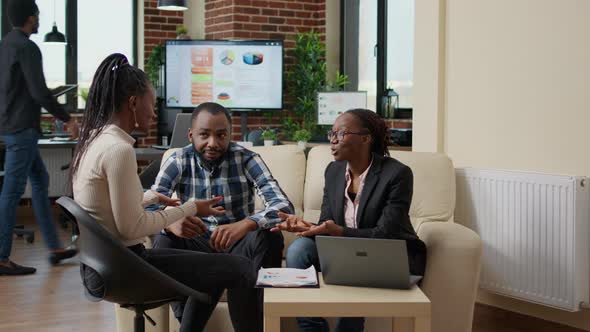 Business People Doing Teamwork to Plan Report Presentation