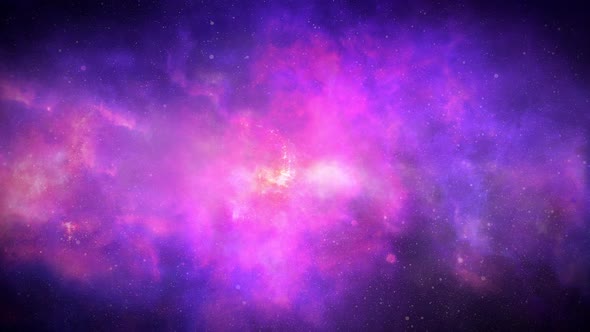 04 Space Nebula With Galaxy HD