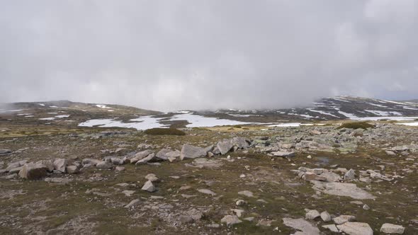 Snow Landscape in Torre Serra da Estrela, in Portugal