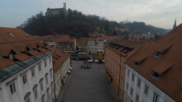 Aerial view of the New Square