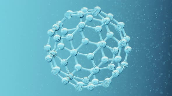 Chemical molecule with blue background alt