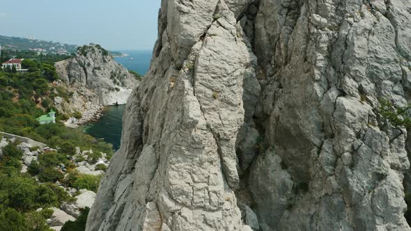 Aerial Footage Revealing Simeiz and Diva Rock