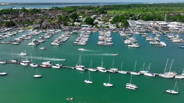 The River Hamble and Marina in the Summer with Yachts and Boats on the Water