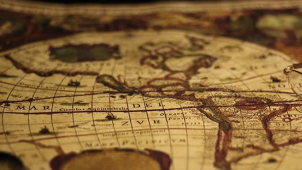 Vintage Old Map Inspection 1463