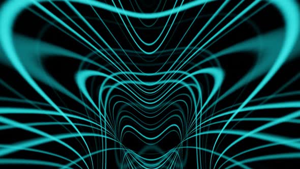 Vj Loop Sci Fi Flight Among An Abstract Tunnel Of Mint Colored Lines 02