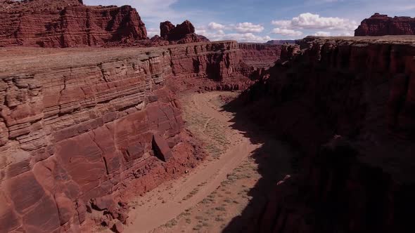 Flying Over The Rugged Landscape Of Southern Utah