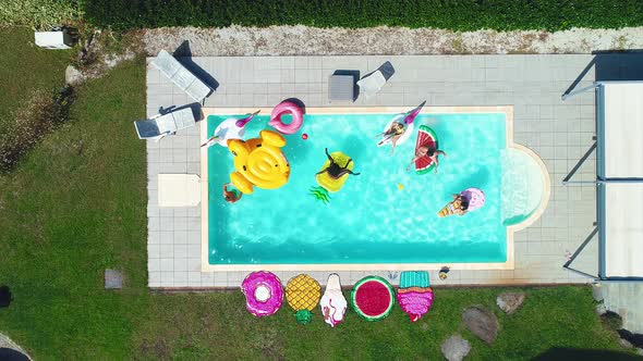 friends at the pool