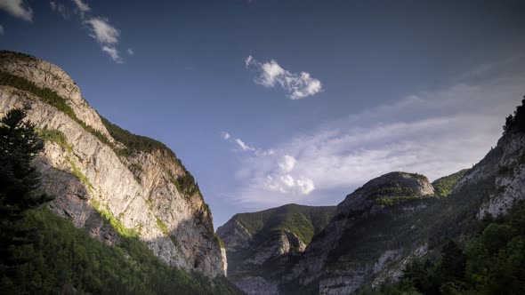 Clouds Passing Over Monte Pedido Mountains