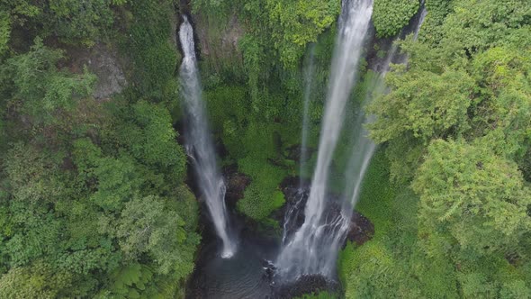 Beautiful Tropical Waterfall Bali,Indonesia.