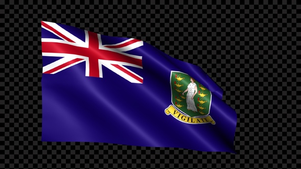 Virgin Islands   Uk Flag Blowing In The Wind